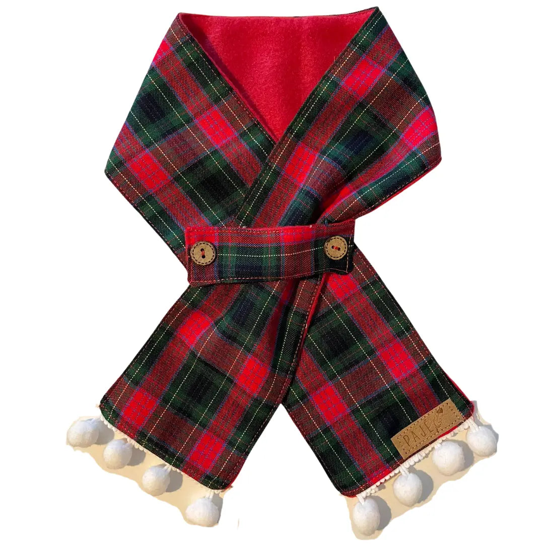 Golas Cachecol Natal Green c/ pompons / S - Pajé Snoods