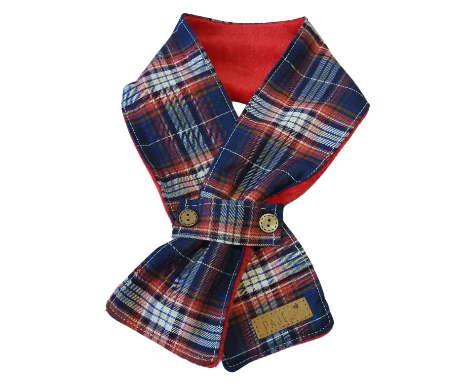 Golas Cachecol Xadrez Azul c/ Vermelho / S - Pajé Snoods
