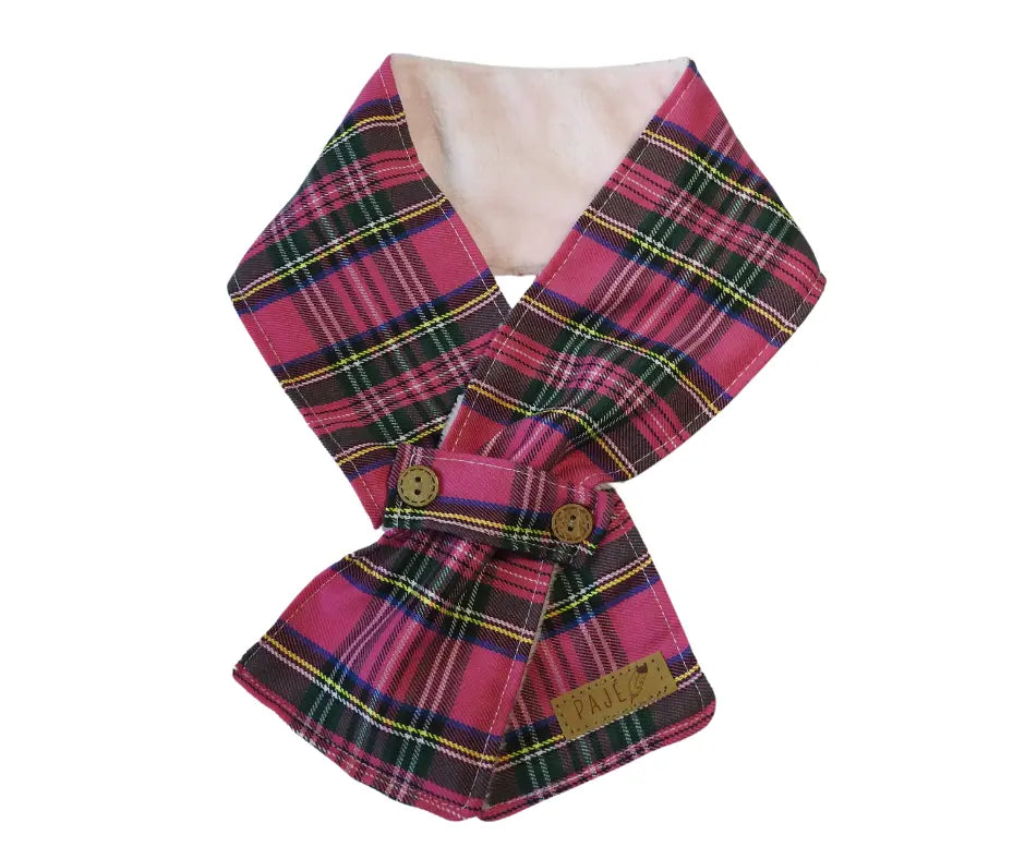 Golas Cachecol Xadrez Rosa Choque / S - Pajé Snoods