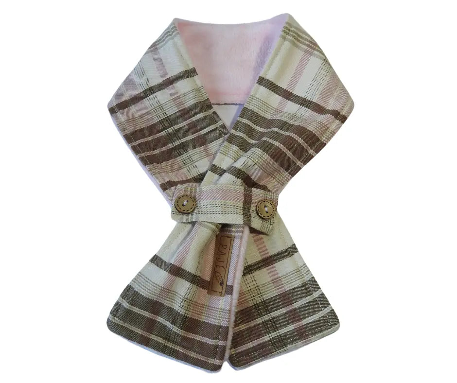 Golas Cachecol Xadrez Rosa e Castanho / S - Pajé Snoods