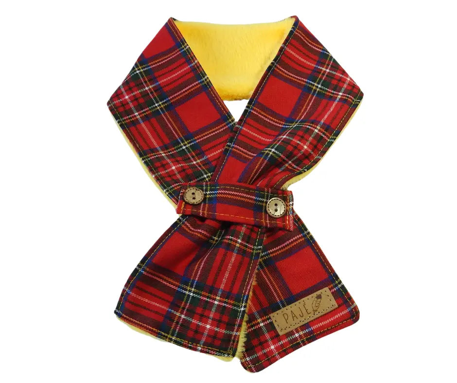 Golas Cachecol Xadrez Vermelho c/ Amarelo / S - Pajé Snoods